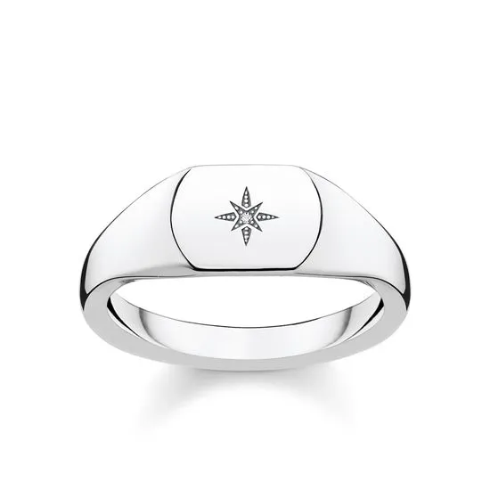 Thomas Sabo Glam And Soul Sterling Silver Vintage Star Ring
