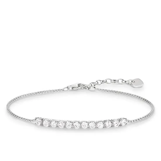 Thomas Sabo Glam And Soul Sterling Silver White Zirconia Bracelet D