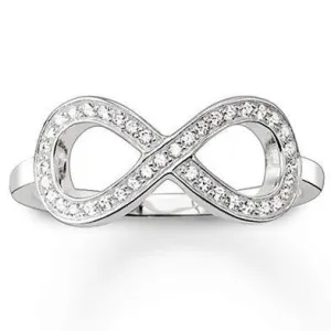Thomas Sabo Glam And Soul Sterling Silver White Zirconia Infinity Ring