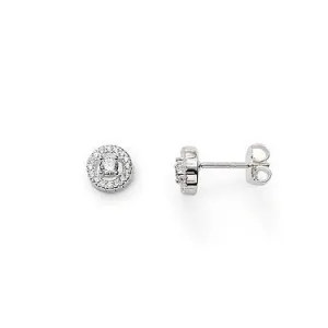 Thomas Sabo Glam And Soul Sterling Silver White Zirconia Light Of Luna Stud Earrings