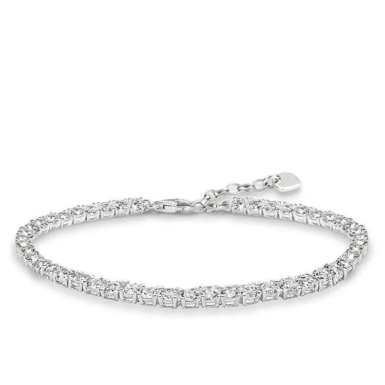 Thomas Sabo Glam And Soul Sterling Silver White Zirconia Tennis Bracelet