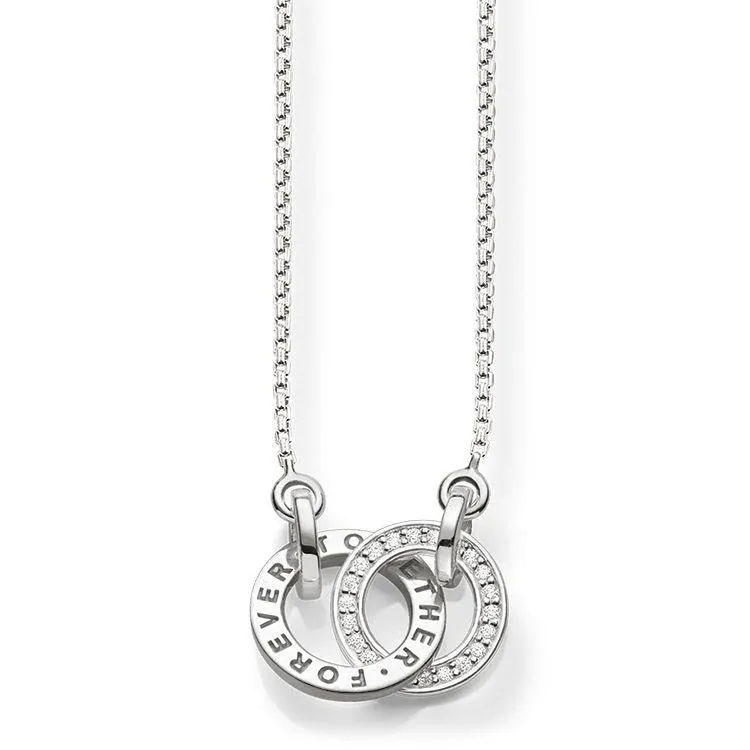 Thomas Sabo Glam And Soul Sterling Silver White Zirconia Together Forever Necklace
