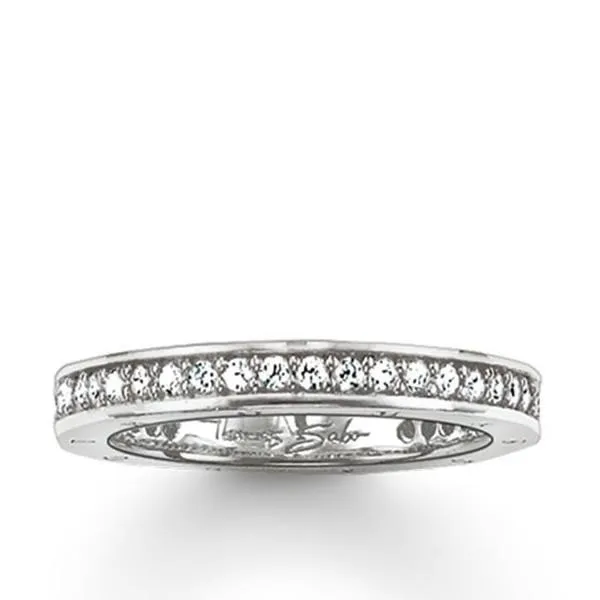 Thomas Sabo Glam And Soul Sterling Silver Zirconia Classic White Ring