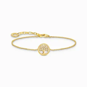 Thomas Sabo Gold Plated Sterling Silver Tree of Love Bracelet