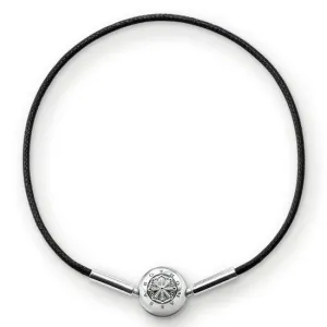 Thomas Sabo Karma Beads Sterling Silver Black Bracelet 36cm