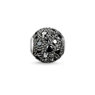 Thomas Sabo Karma Beads Sterling Silver Black Zirconia Crushed Charm