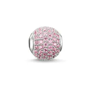 Thomas Sabo Karma Beads Sterling Silver Pink Zirconia Flamingo Road Charm
