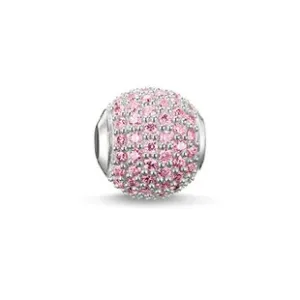 Thomas Sabo Karma Beads Sterling Silver Pink Zirconia Flamingo Road Charm