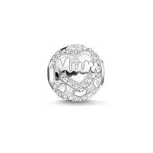Thomas Sabo Karma Beads Sterling Silver White Zirconia Mum Charm D