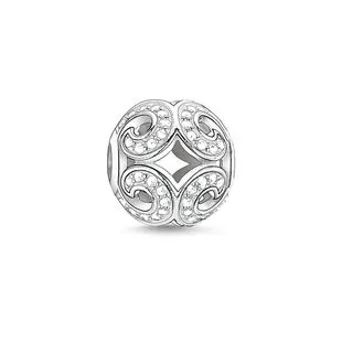 Thomas Sabo Karma Beads Sterling Silver White Zirconia Wave Charm