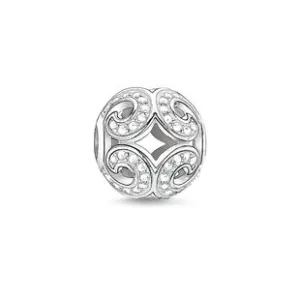 Thomas Sabo Karma Beads Sterling Silver White Zirconia Wave Charm