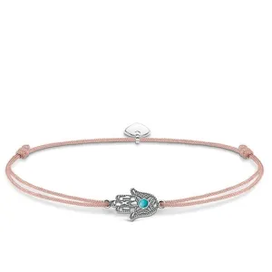 Thomas Sabo Little Secrets Sterling Silver Pink Hand of Fatima Bracelet D
