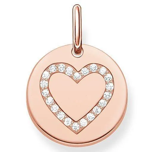 Thomas Sabo Love Bridge Rose Gold Heart Pendant D