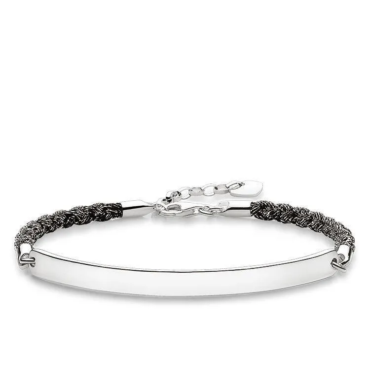 Thomas Sabo Love Bridge Sterling Silver Black Mokuba Bracelet D