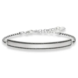 Thomas Sabo Love Bridge Sterling Silver Black Zirconia Bracelet D