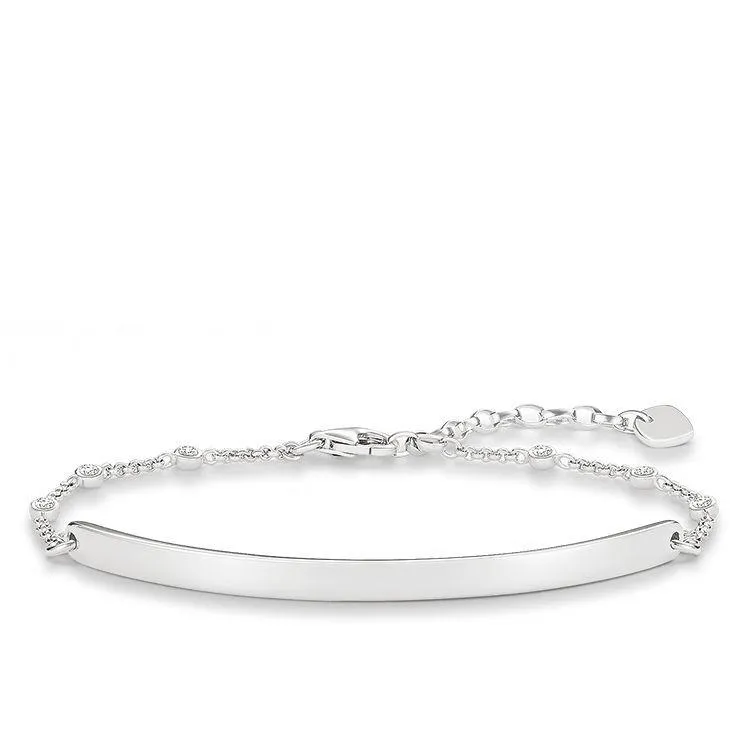 Thomas Sabo Love Bridge Sterling Silver White Zirconia Sparkling Circles Bracelet D