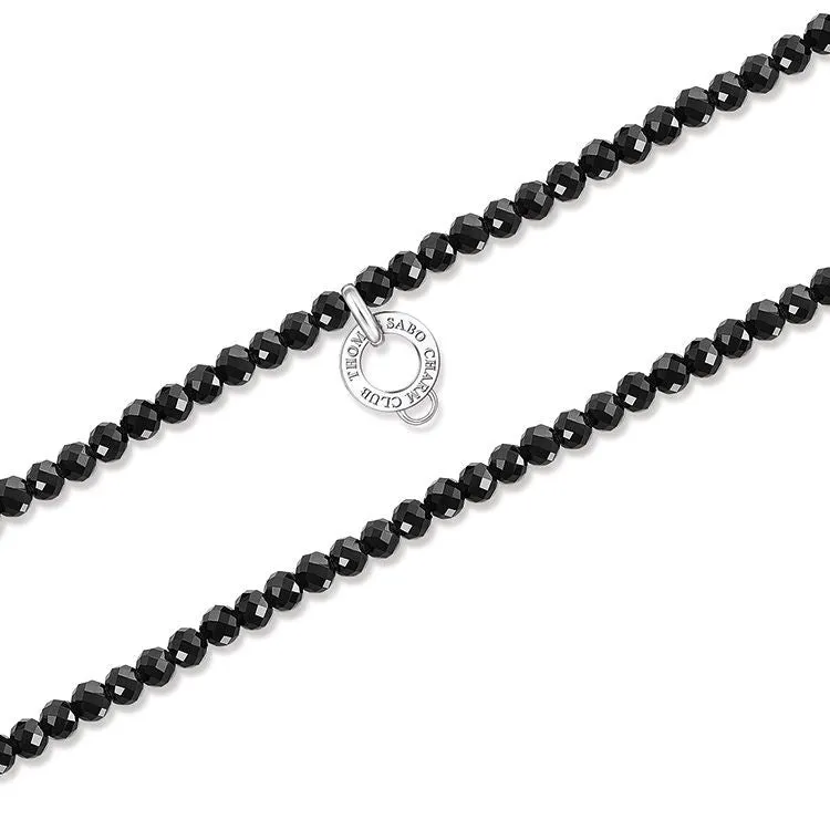 Thomas Sabo Necklace Black Obsidian Silver D