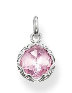 Thomas Sabo Pendant Glam & Soul Purity of Lotus Pink Synthetic Corundum Silver