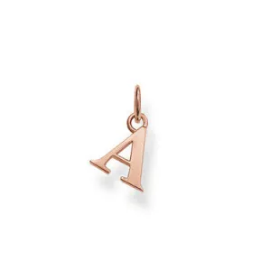Thomas Sabo Pendant Sterling Silver Special Addition Letter U 18k Rose Gold Plated D