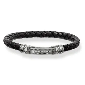 Thomas Sabo Rebel at Heart Leather Strap Black Bracelet