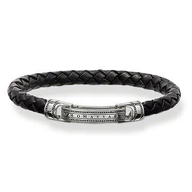 Thomas Sabo Rebel at Heart Leather Strap Black Bracelet