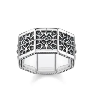 Thomas Sabo Rebel at Heart Sterling Silver Angular Compass Ring
