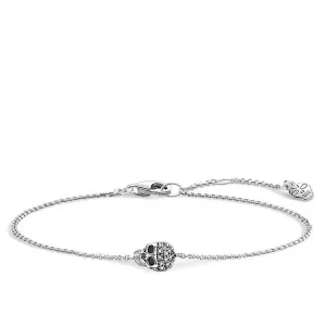 Thomas Sabo Rebel At Heart Sterling Silver Diamond Skull Bracelet