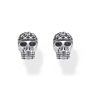 Thomas Sabo Rebel At Heart Sterling Silver Diamond Skull Earrings