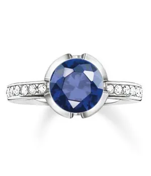 Thomas Sabo Ring Glam And Soul Dark Blue Corundum Silver