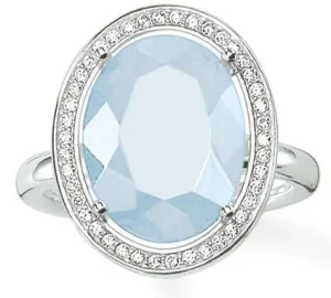 Thomas Sabo Ring Glam And Soul Maharani Milky Aqua Silver D