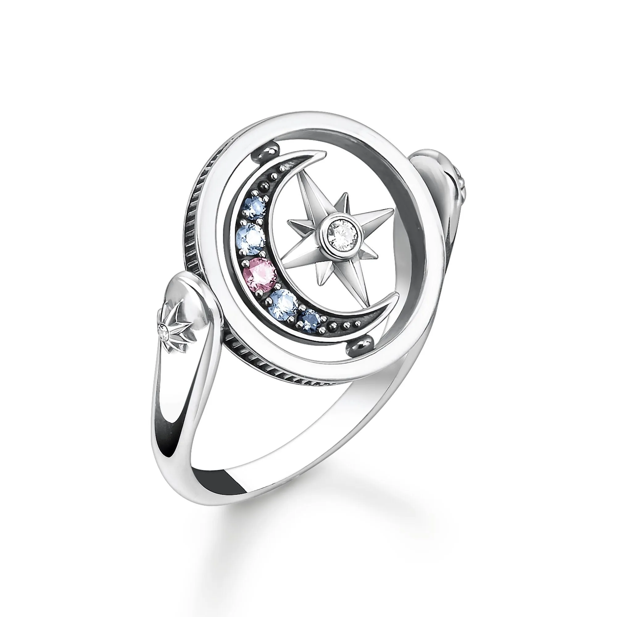 Thomas Sabo Royalty Sterling Silver Star and Moon Ring D