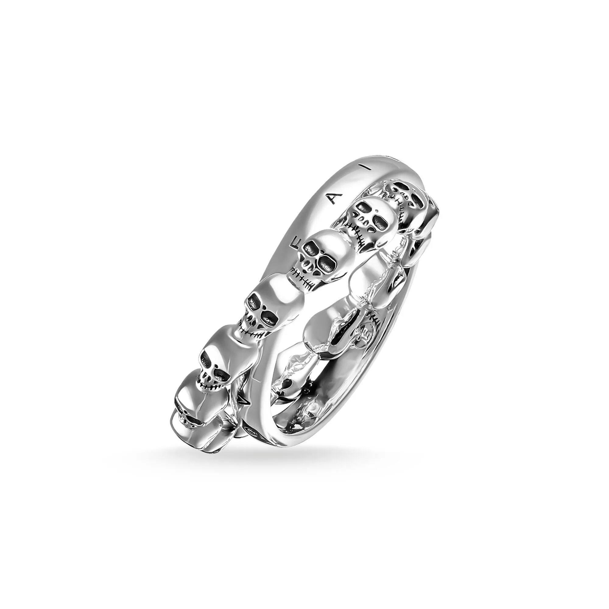 Thomas Sabo Skull Love Faith Hope Sterling Silver Ring D