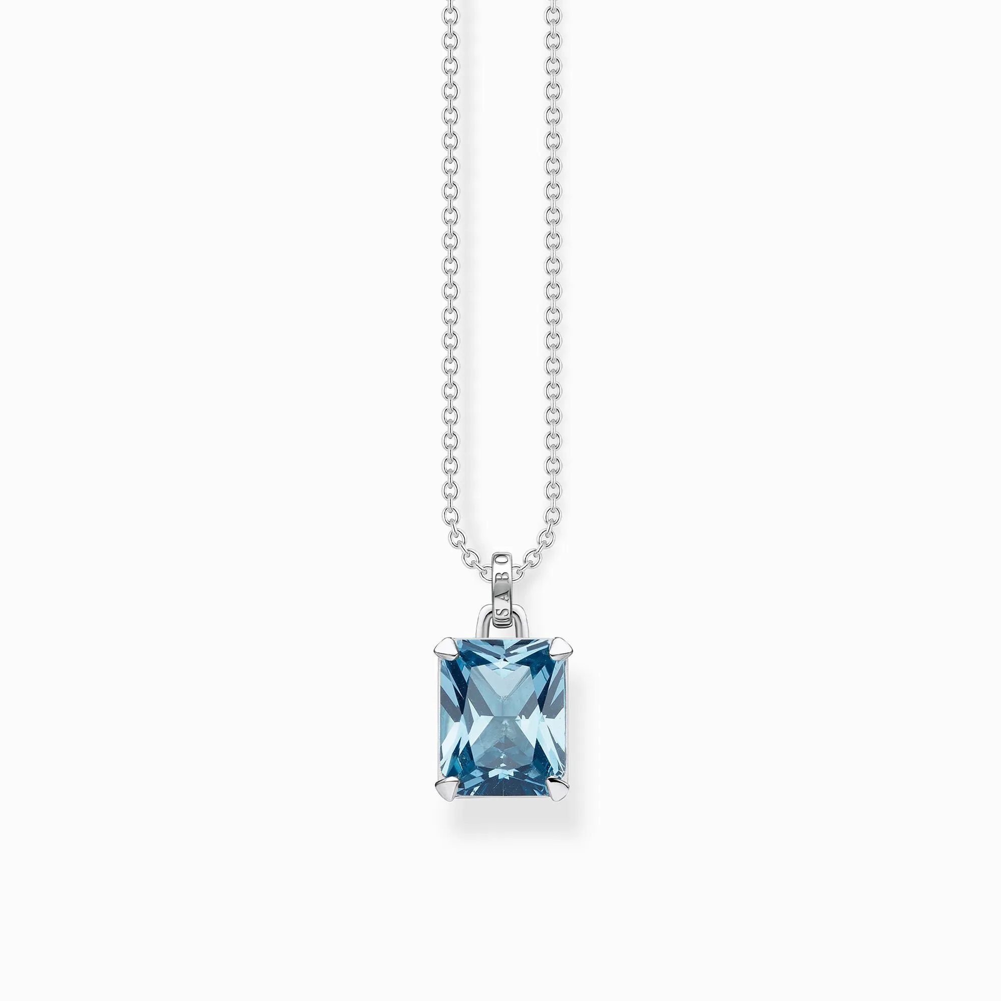 Thomas Sabo Sterling Silver Blue Stone Necklace D