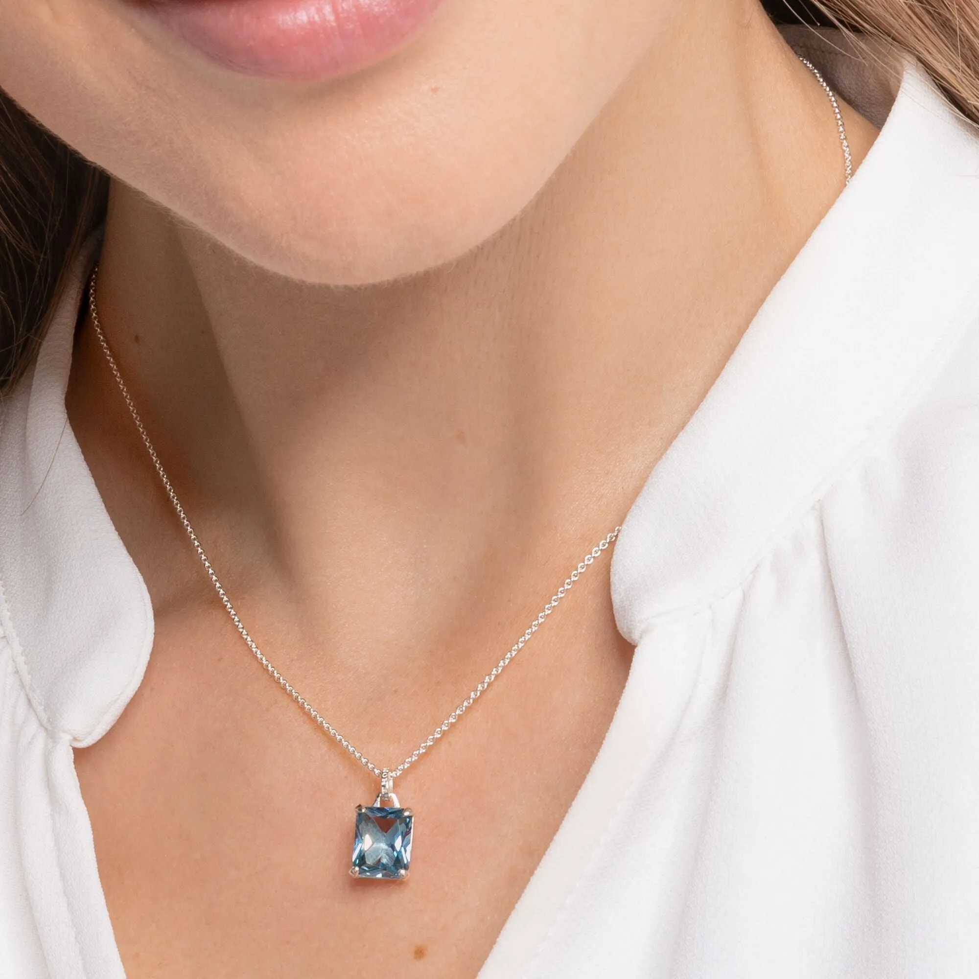 Thomas Sabo Sterling Silver Blue Stone Necklace D