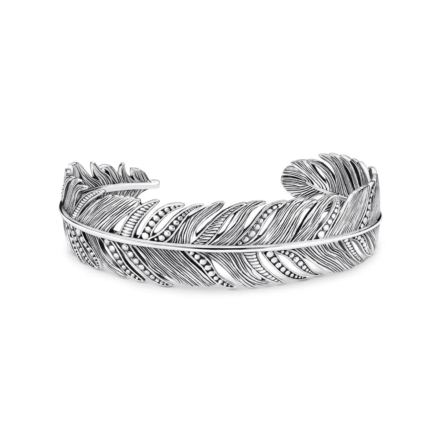 Thomas Sabo Sterling Silver Feather Bangle D