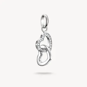 Thomas Sabo Sterling Silver Intertwined Hearts Connect Charm