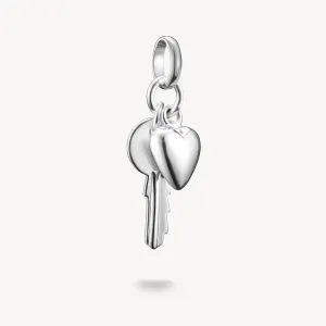 Thomas Sabo Sterling Silver Key With Heart Connect Charm