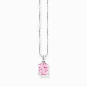 Thomas Sabo Sterling Silver Pink Stones Necklace