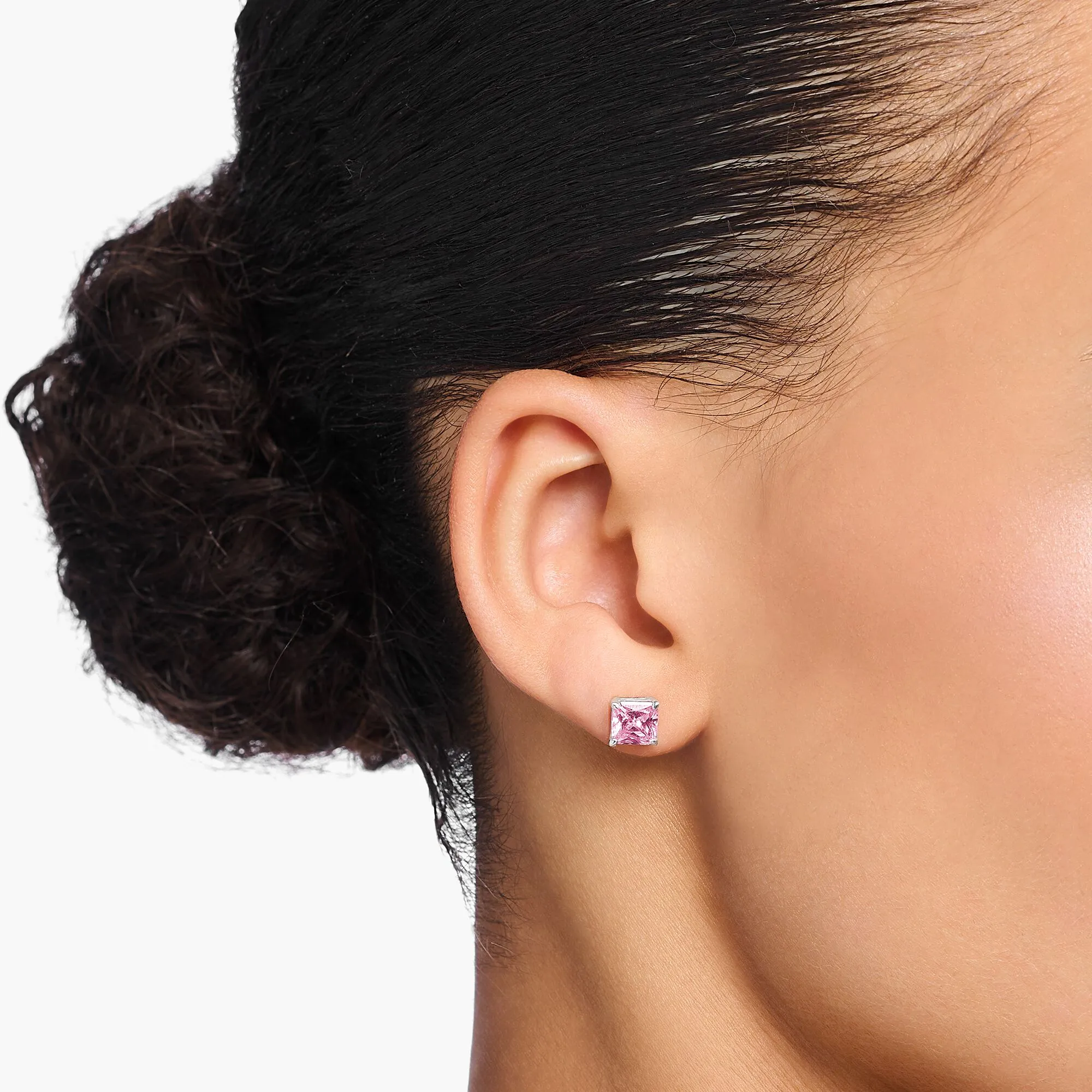 Thomas Sabo Sterling Silver Pink Stud Earrings