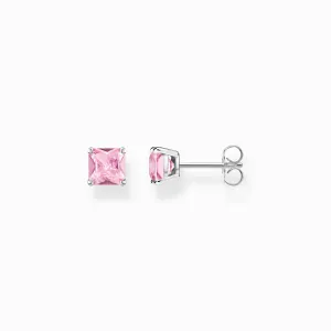 Thomas Sabo Sterling Silver Pink Stud Earrings