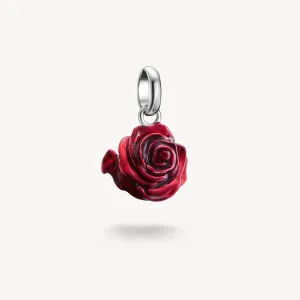 Thomas Sabo Sterling Silver Red Rose Blossom Connect Charm