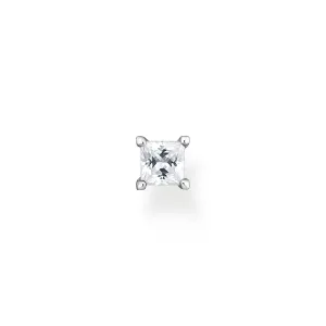 Thomas Sabo Sterling Silver White Stone Single Ear Stud