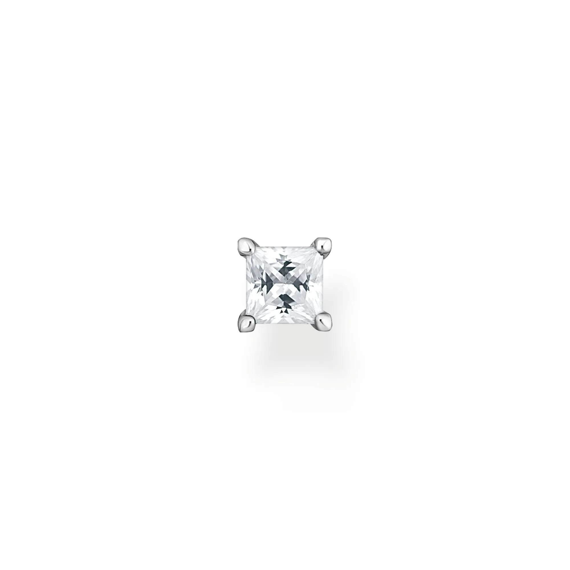 Thomas Sabo Sterling Silver White Stone Single Ear Stud