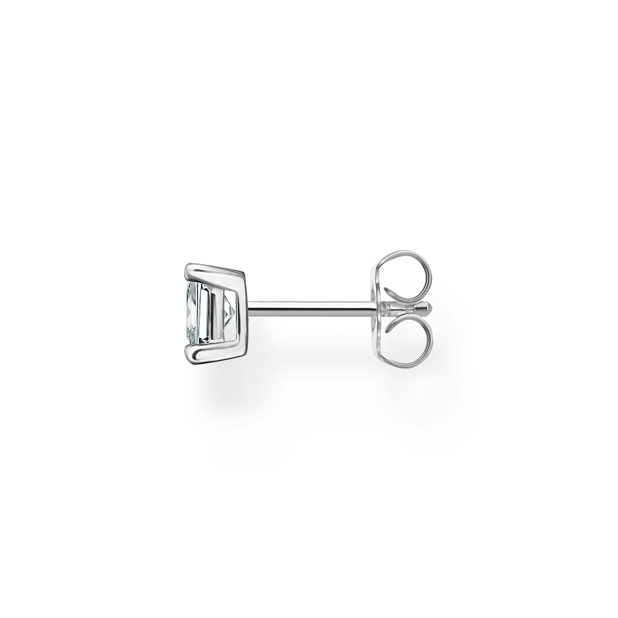 Thomas Sabo Sterling Silver White Stone Single Ear Stud