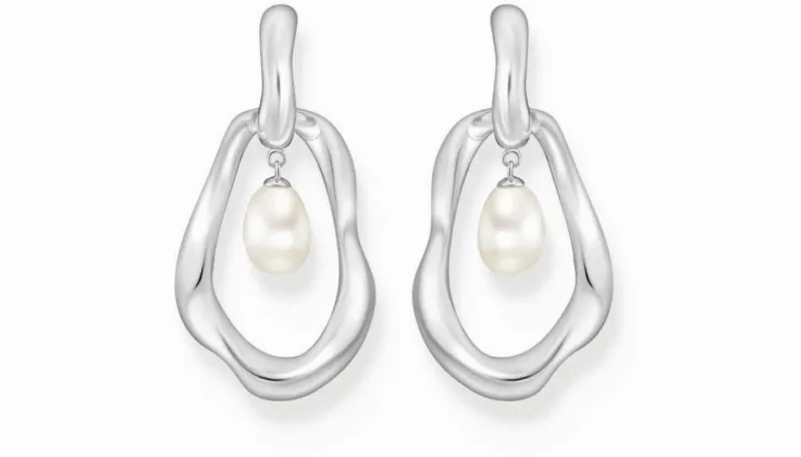 Thomas Sabo - Fluid Statement Fresh Water Pearl Earrings