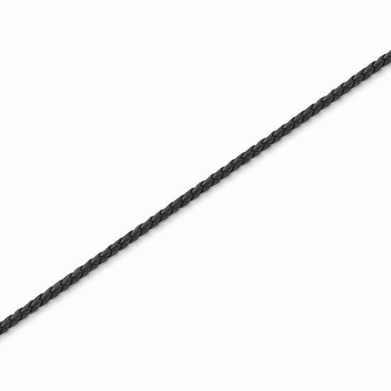Thomas Sabo Black Plaited Leather Necklace - CX0244BL-50