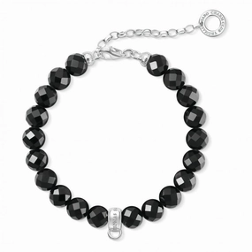 Thomas Sabo Black Sterling Silver Obsidian Bracelet