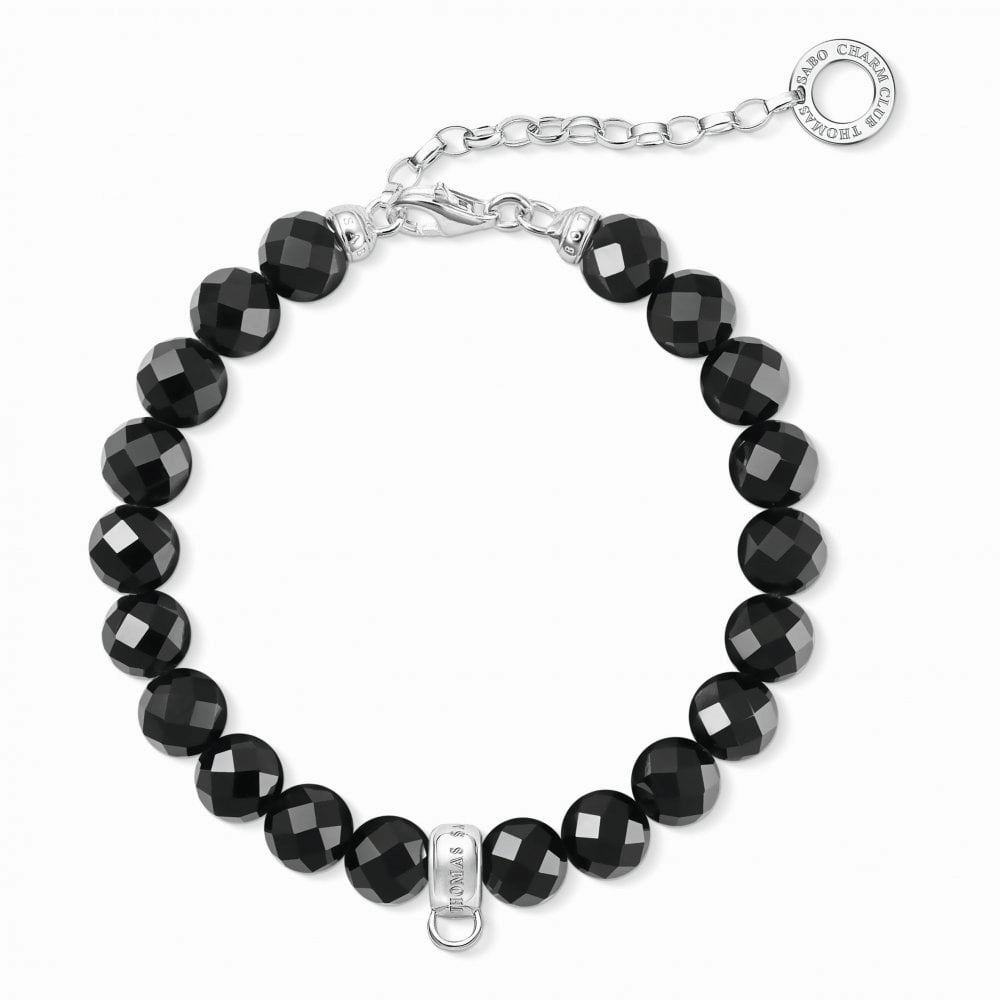 Thomas Sabo Black Sterling Silver Obsidian Bracelet