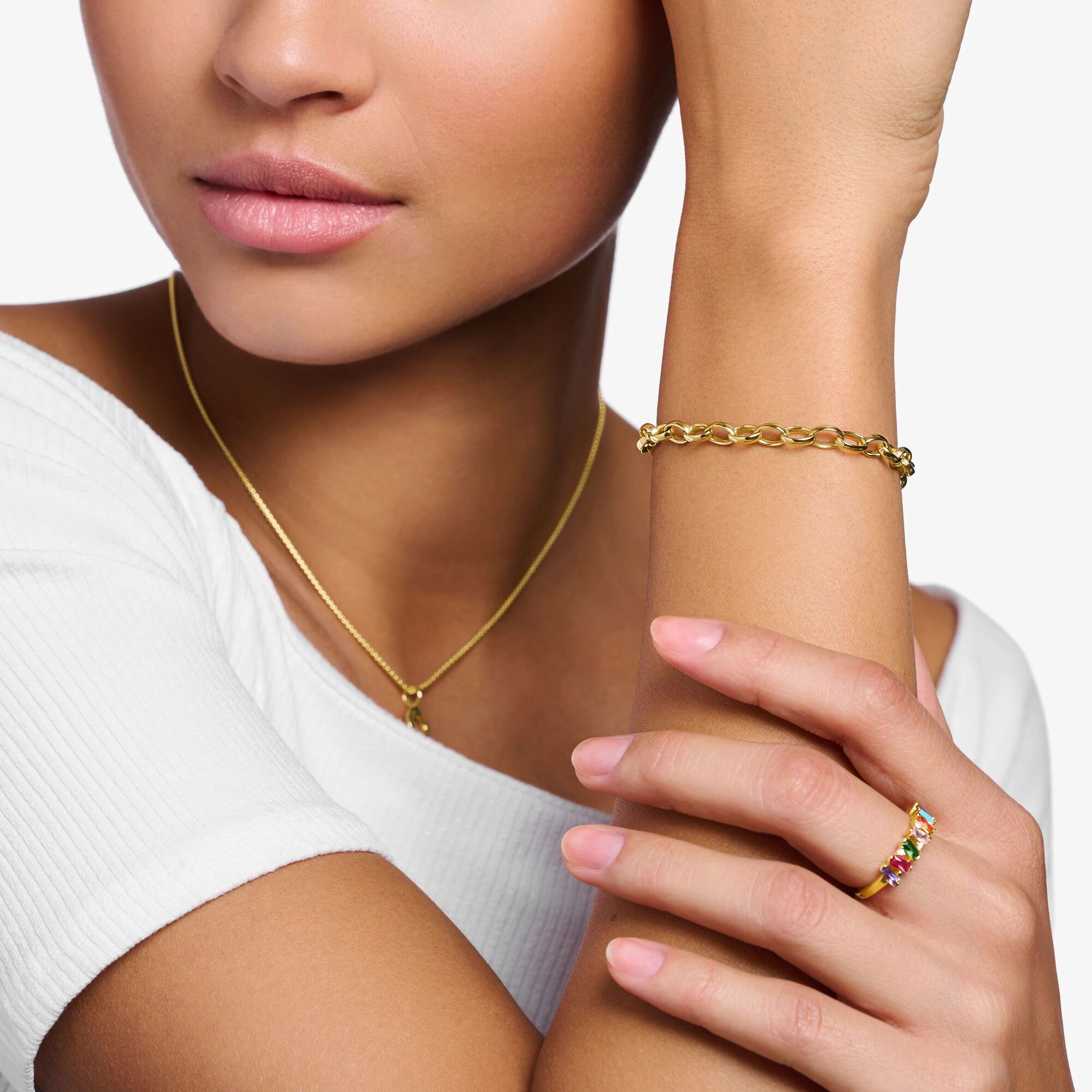 Thomas Sabo Charm bracelet classic gold plated