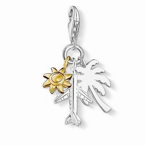 Thomas Sabo Charm Club Gold Plated Silver 'Holiday' Charm